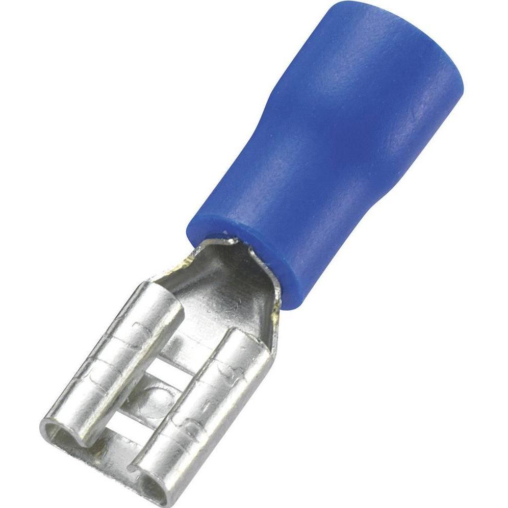 Tru Components Flachsteckhülsen, Elektronikkabel + Stecker, Blau
