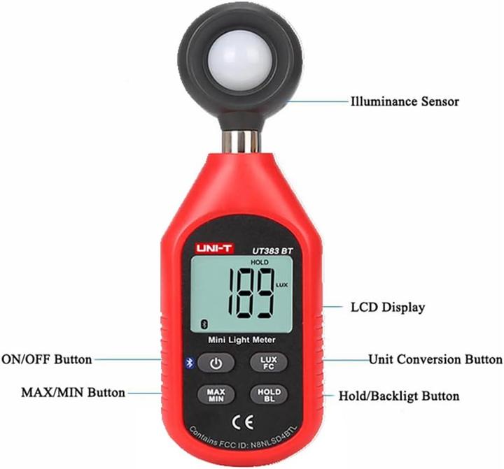 Actual product image Aukson Q77C Luxmeter mit LCD & Bluetooth
