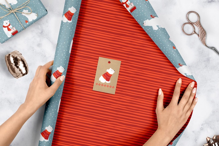 Produktbild Dabelino Geschenkpapier Set Weihnachten: Eisbär (für Kinder) (Geschenkpapier, 4 x)