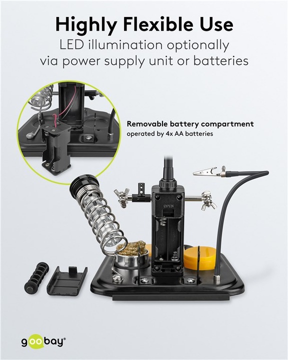 Image du produit Goobay Aide au soudage avec lumière LED (Support/Manuel)