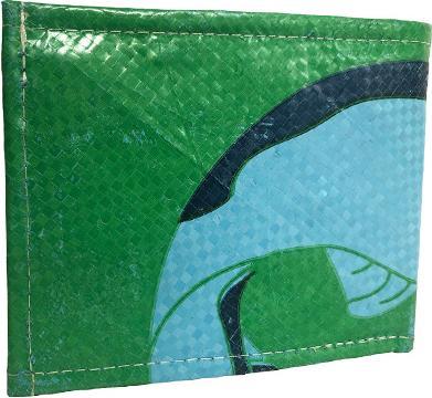 Immagine prodotto Bekos Upcycling - portafoglio classico realizzato con sacchetti di cibo per pesci riciclati verde / blu