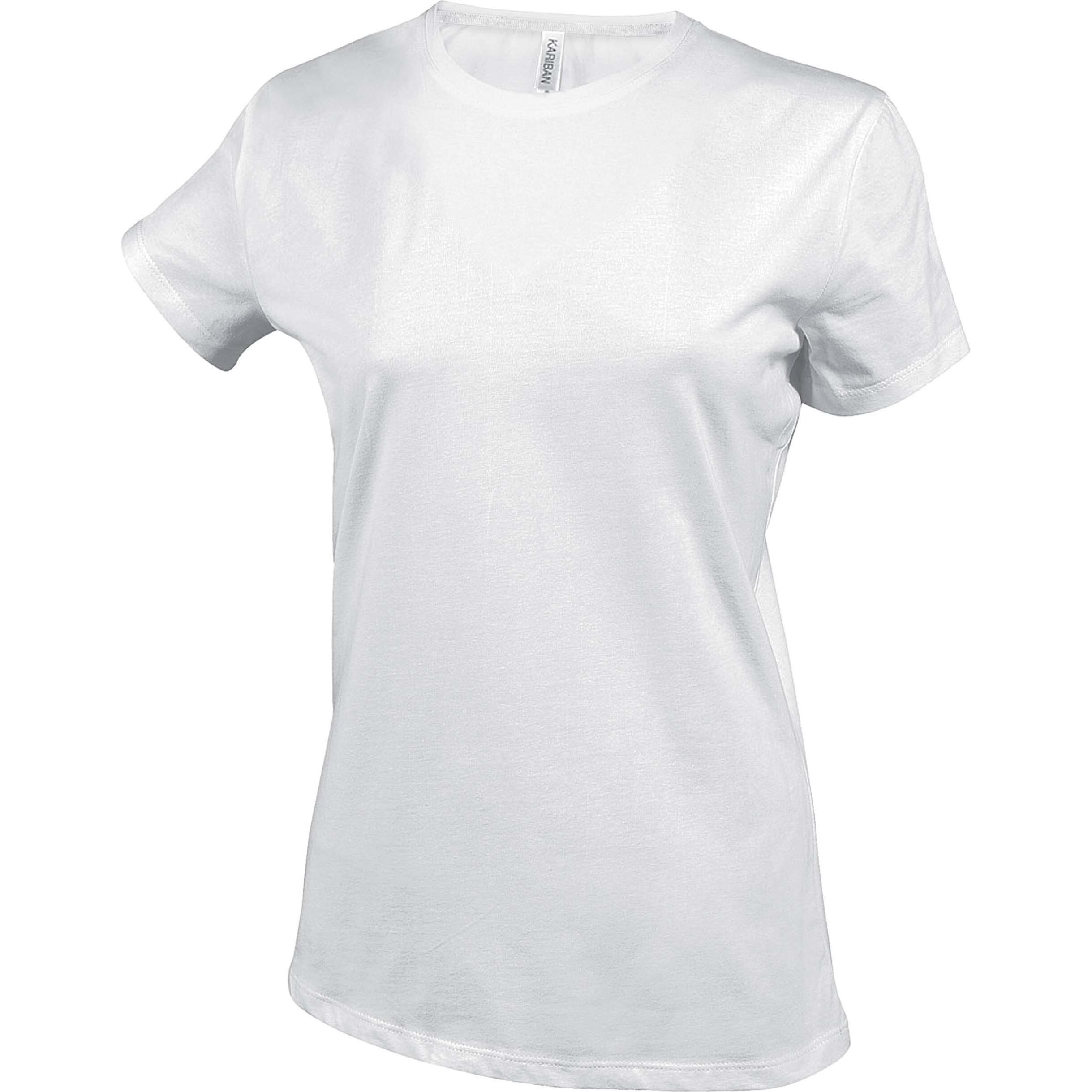 Kariban, Damen, Shirt, Rundhalsausschnitt blanc, Weiss, (L)