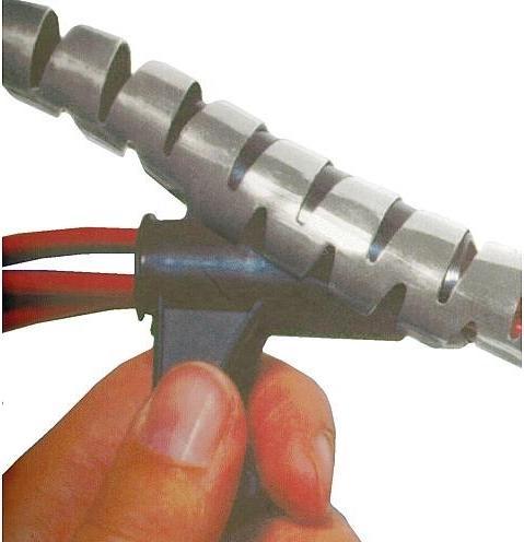 Actual product image HellermannTyton Protective hose longitudinal split 16 mm gray (Cable conduit, 200 cm)