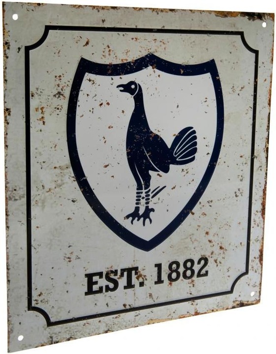 Produktbild Tottenham Hotspur FC offizielles Retro Logo Schild (23 x 25 cm)