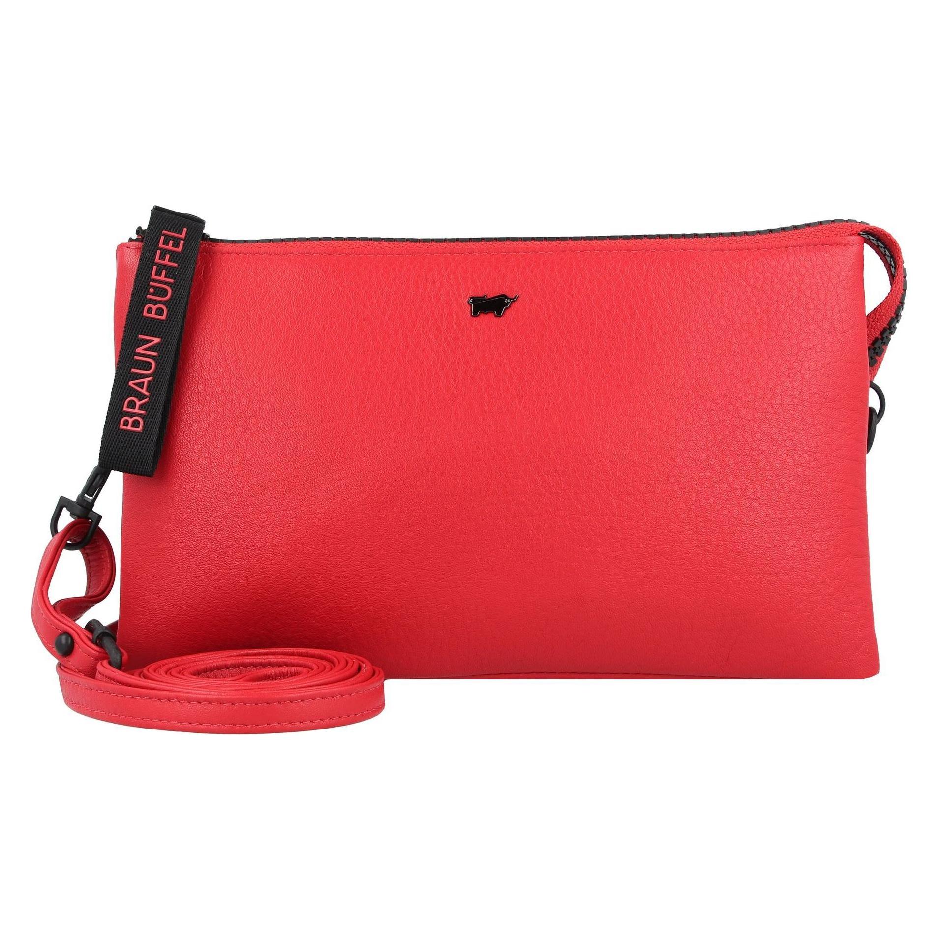 Braun Büffel, Herren, Handtasche, Capri Umhängetasche Leder 21 Cm, Rot
