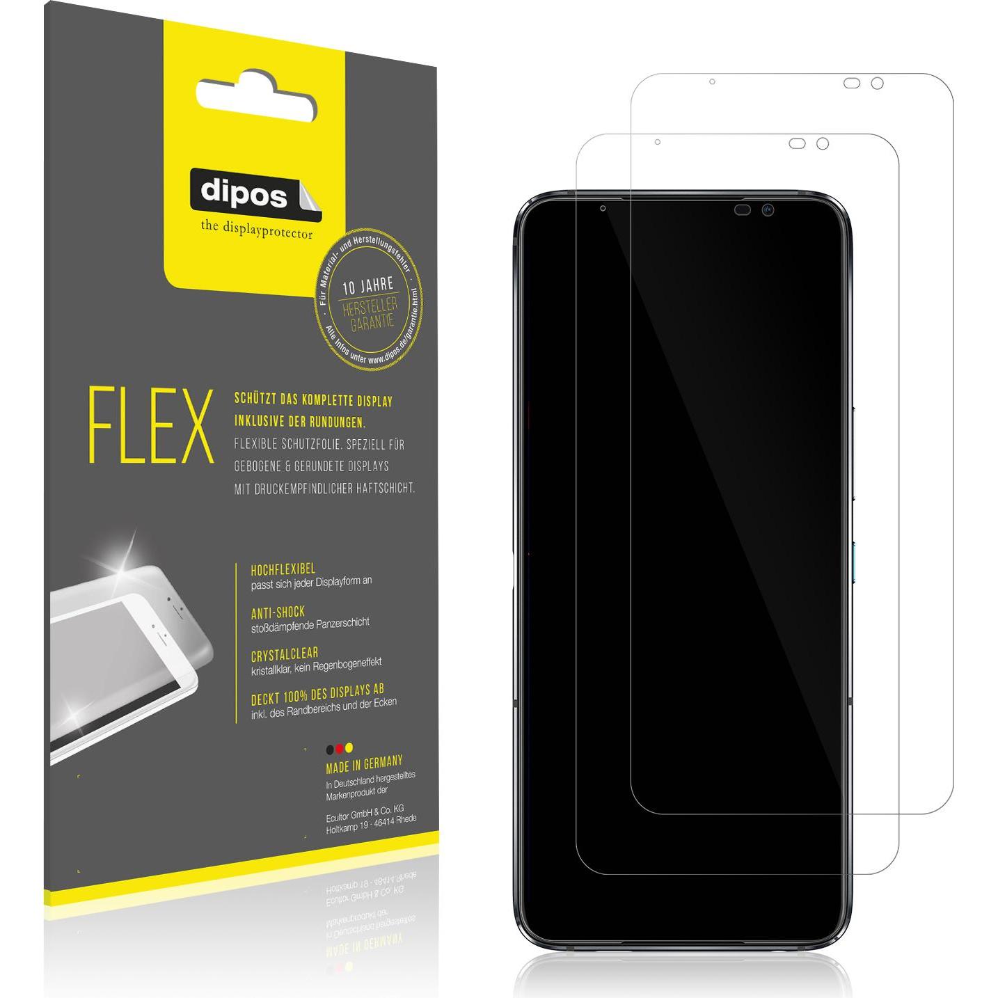 Dipos Displayschutzfolie Full-Cover 3D (1 Stück, Asus ROG Phone 6), Smartphone Schutzfolie, Transparent