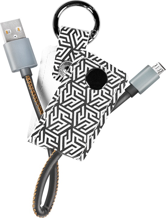 Produktbild LogiLink USB Kabel mit Schlüsselanhänger, 0,22 m Anschluss 1: USB 2.0 (Typ-A) Stecker, Anschluss 2: Micro (0.22 m, USB 2.0)