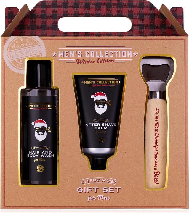 Image du produit Accentra Men's Collection Winter Edition Coffret de soins pour le bain avec ouvre-boîte