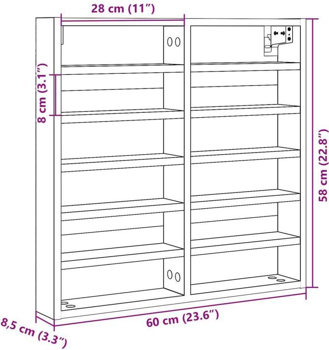Actual product image vidaXL Vitrinenschrank