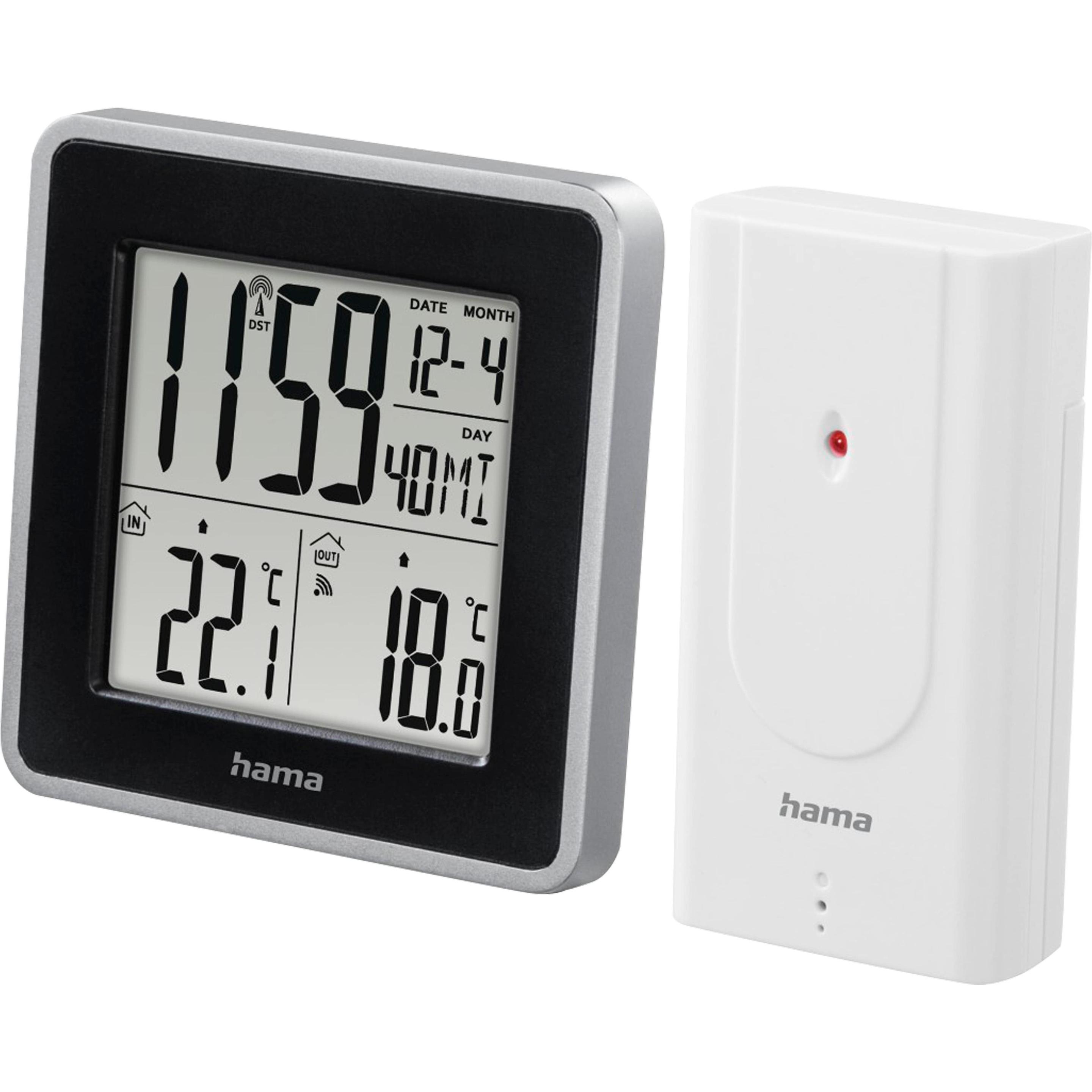 Hama EWS Intro, Wetterstation, Schwarz, Silber