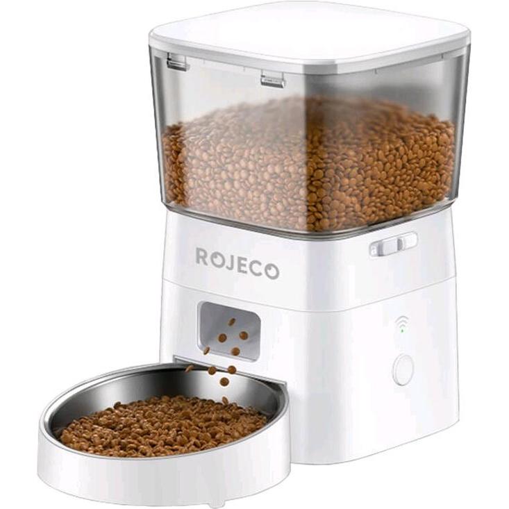 Meilleurs prix pour Rojeco Distributeur automatique d'aliments 2L WiFi (blanc) (200 cl), Gamelle