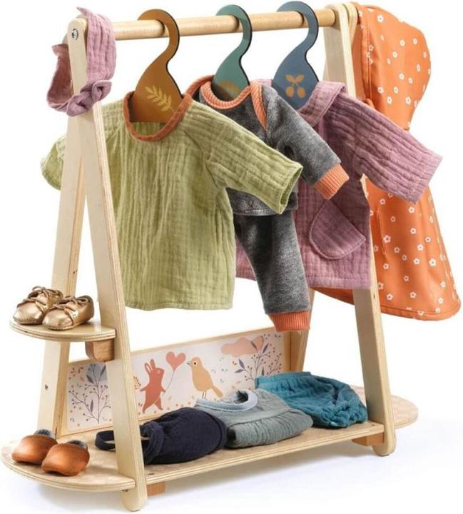 Immagine prodotto Djeco Grosser Kleiderständer & 3 Kleiderbügel
