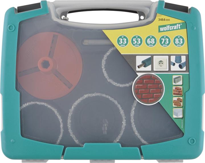 Image du produit wolfcraft wolfcraft 1 Bohrkranz-Set ø33,53,68,73,83mm (83 millimètres)