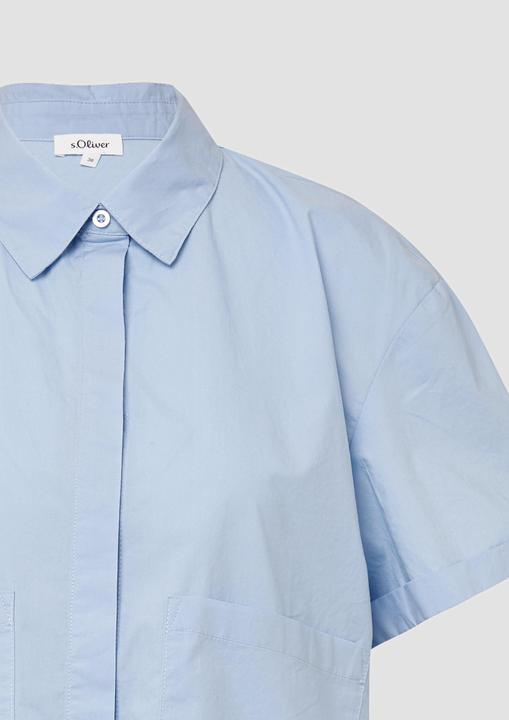 Immagine prodotto S.Oliver Bluse Verkürzte Hemdbluse im Relaxed Fit mit aufgesetzten Taschen (42)