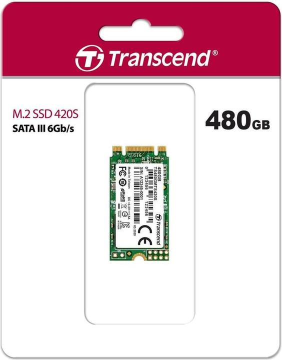 Image du produit Transcend 420S (480 Go, M.2 2242)