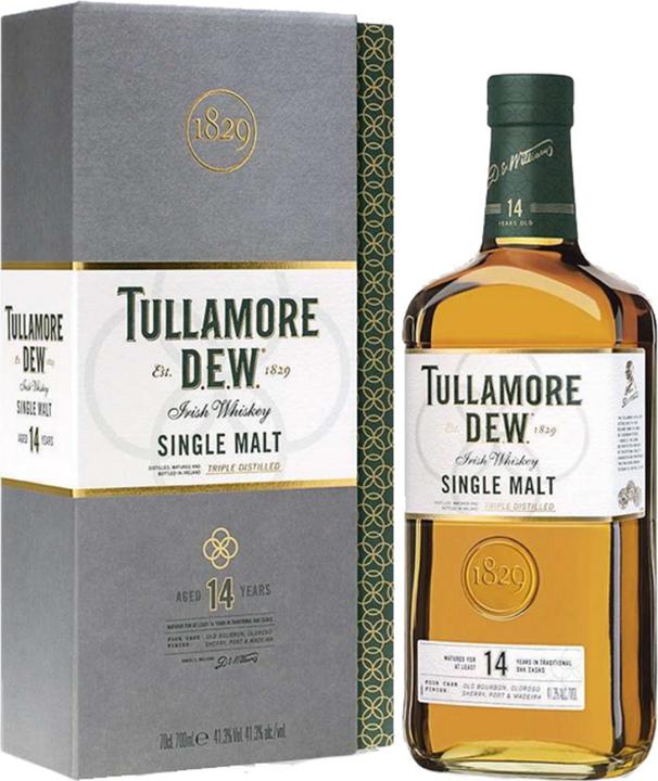 Image du produit Tullamore Dew 14 Years Old Single Malt Irish Whiskey avec étui (Single Malt, Whisky irlandais, 1 x 70 cl)