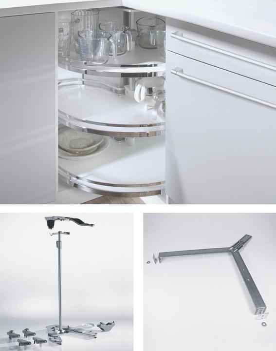 Produktbild Hettich Eckschrank-Drehbeschlag Revo 90° für 800x800 + 900x900 mm (ohne Böden) (1 Stk.)