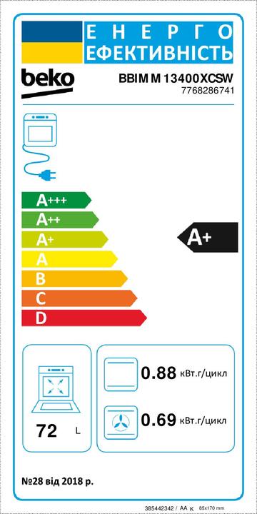 Energie-Label Beko BBIMM13400XCSW
