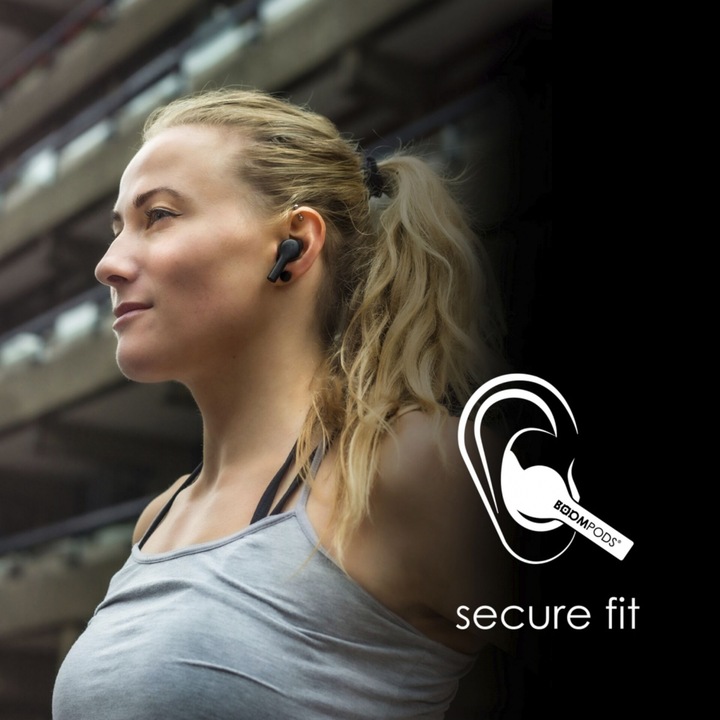 Actual product image Boompods Bassline GO Bluetooth® HiFi In Ear Headphones In Ear Headset, Volume Control, Sweat Resistant... (NC, 7 h, Wireless)
