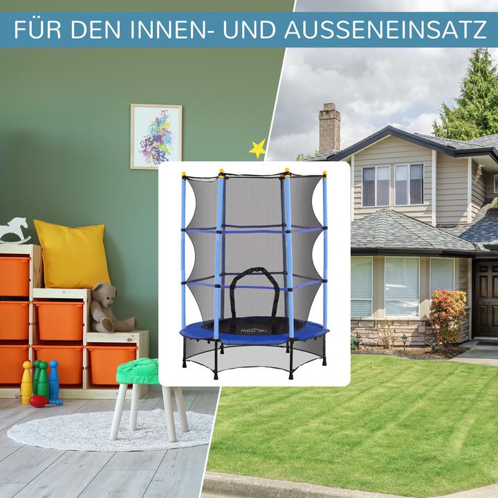 Image du produit Homcom Kindertrampolin Stahl, Kunststoff Blau (108 cm)