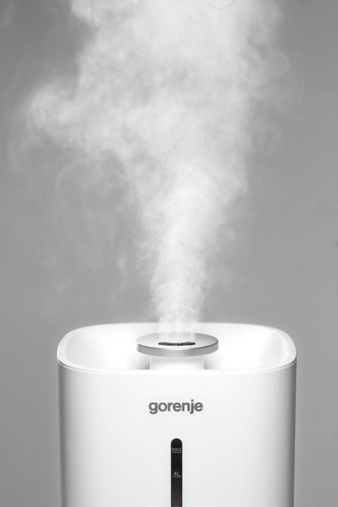 Actual product image Gorenje Humidifier H45W 23 W, Vanduo tank capacity 4.5 L, Suitable for rooms from 20 m², Ultrasonic (20 m²)