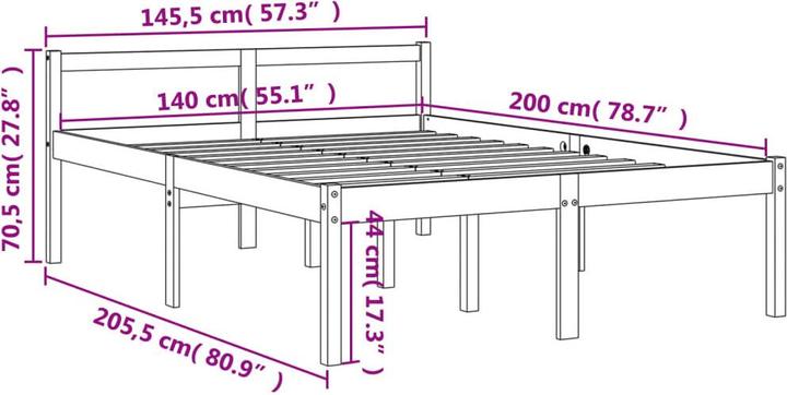 Image du produit vidaXL Seniorenbett (140 x 200 cm)