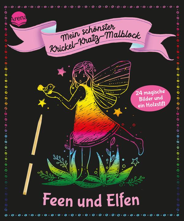 Actual product image My most beautiful scratching colouring block. Fairies and elves