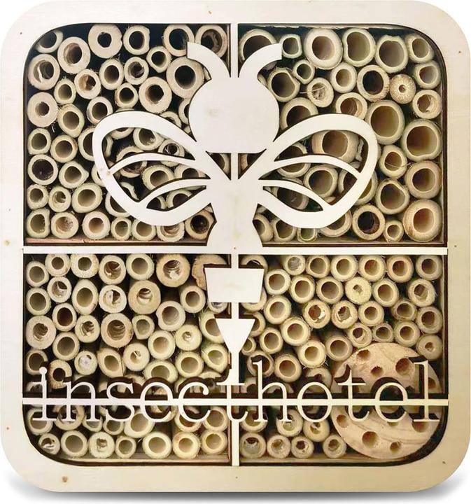 Actual product image Isotronic Insect hotel bee, child-friendly, natural wood (Bee, Wild bees, Ladybirds)