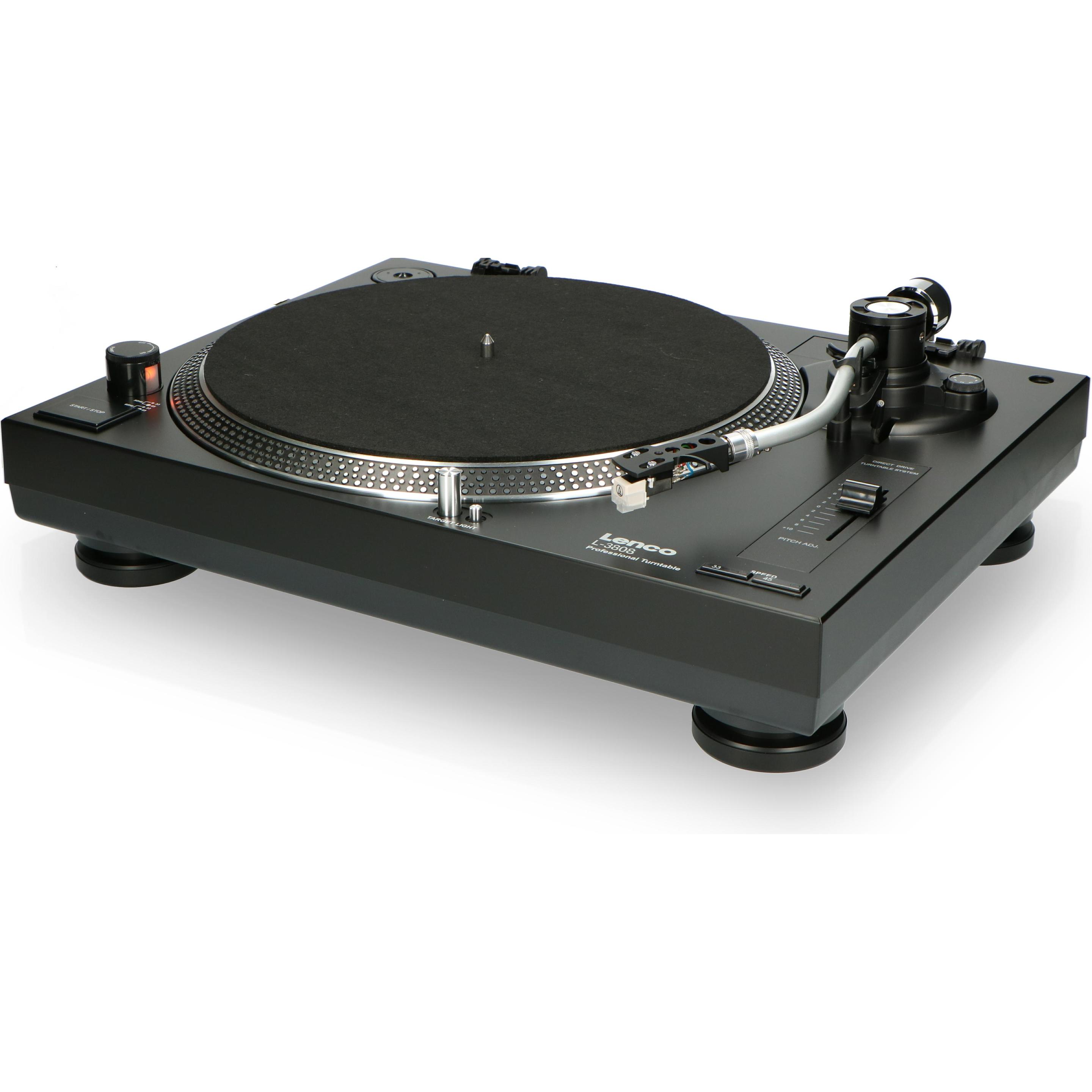 Lenco L-3808 (Manuell), Plattenspieler, Schwarz