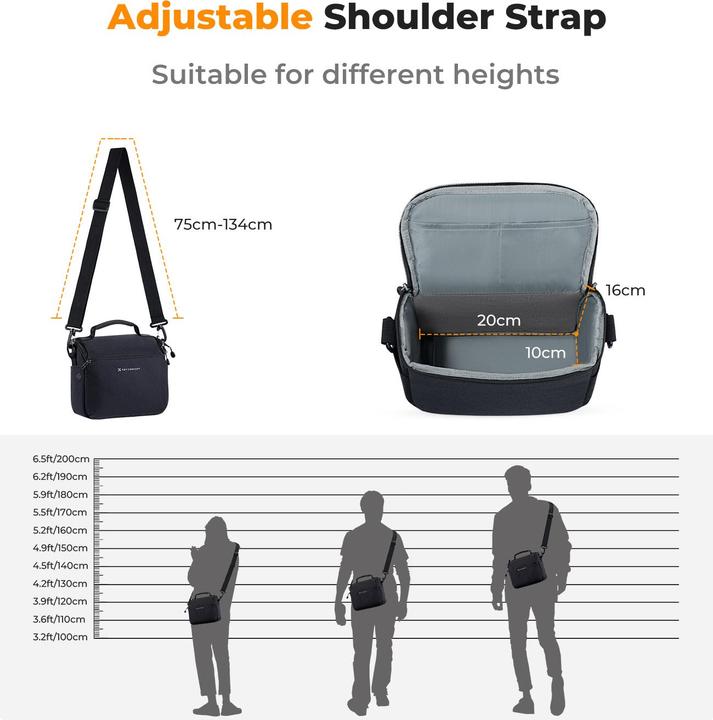 Actual product image K&F Concept Sling Bag 5L Urban Wander 05 (Deep Blue) (Camera shoulder bag, 5 l)