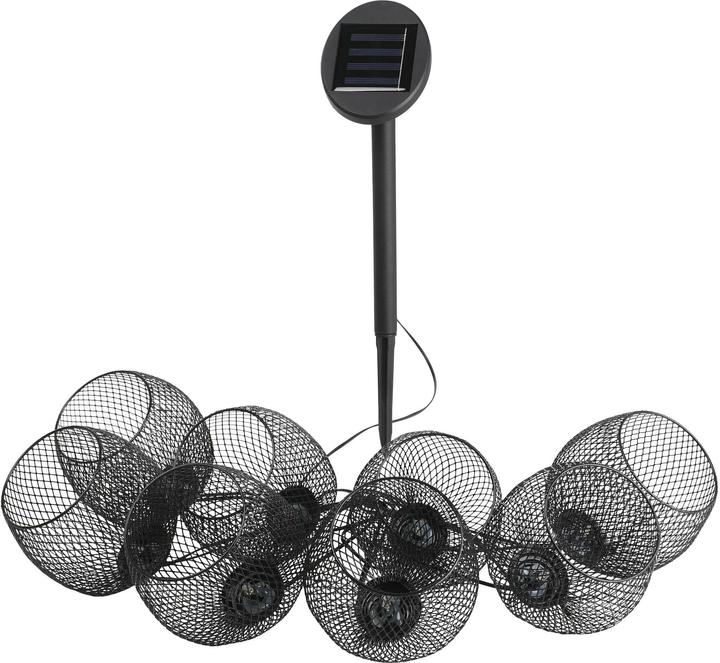 EGLO 48964 Z SOLAR LED 8-fach Gartenleuchte 8x0,06W Ø100mm Schwarz warmweiss (3 m)