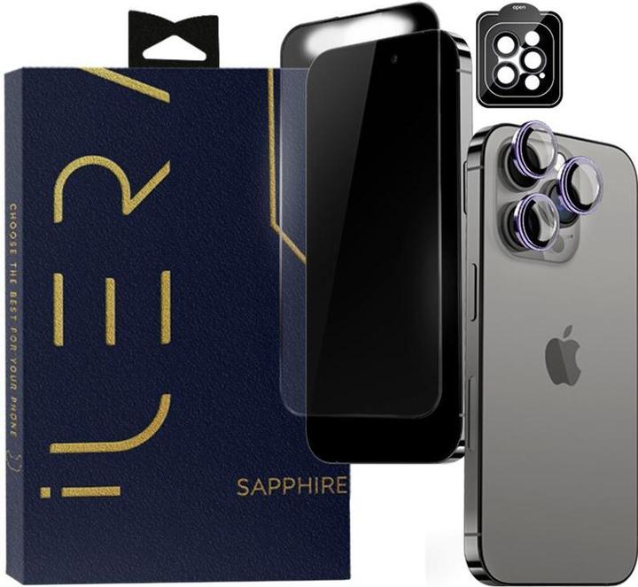 iLera Protective glass Sapphire Ultra + Glass for iPhone 15 Pro (1 pcs., Apple iPhone 15 Pro)
