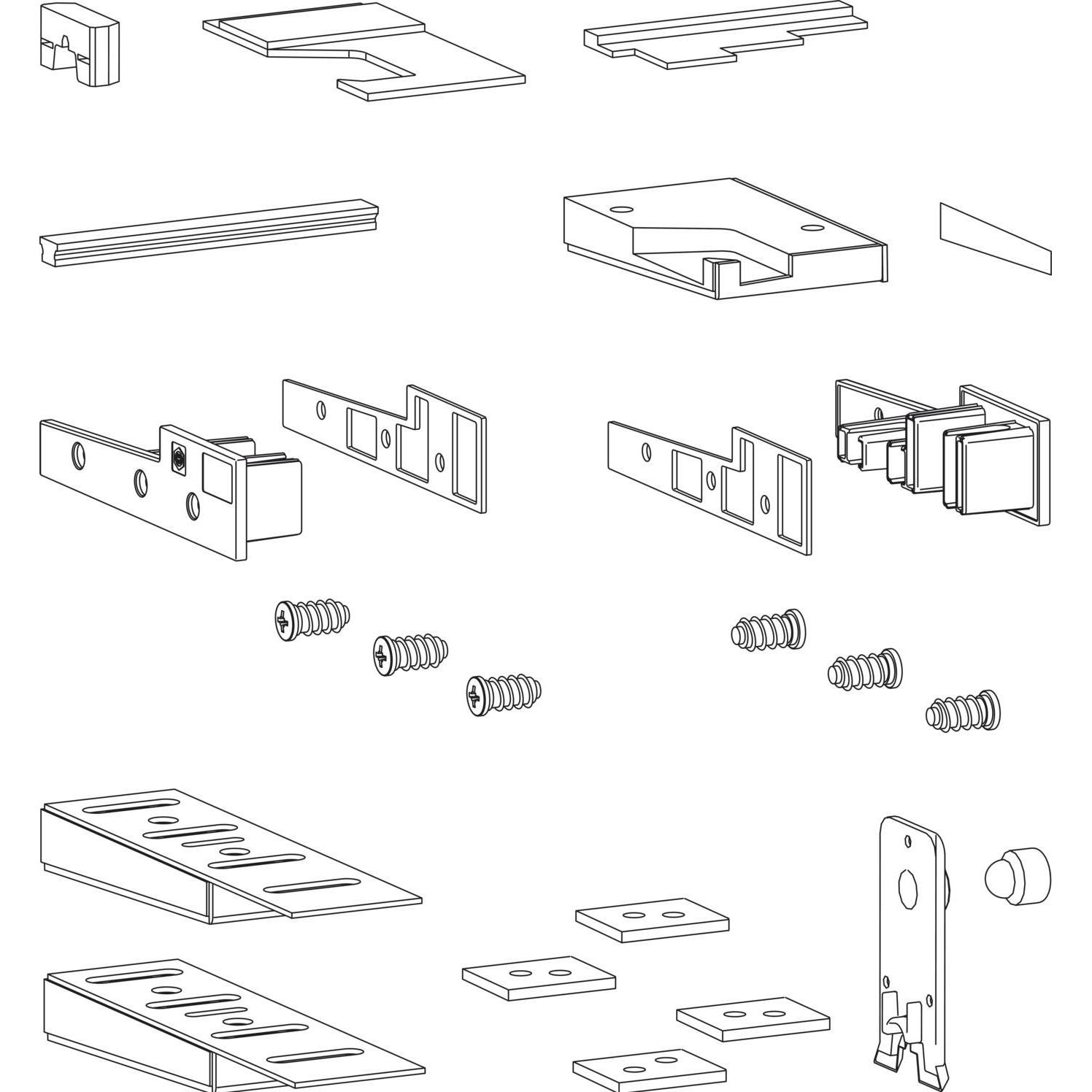Hautau, Türbeschlag + Scharnier, ThermoTop 2.1 Zubehör-Beutel 124 Holz, TS bis 92 mm, Schema A, rechts