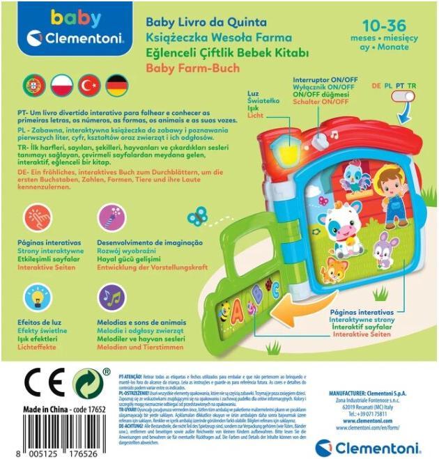Actual product image Clementoni Baby Farm Audiobook 17652