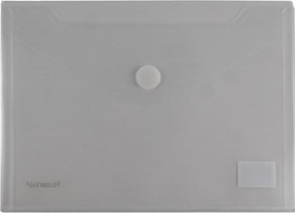 Foldersys A5 double flap pocket 2 compartments flap transparent clear