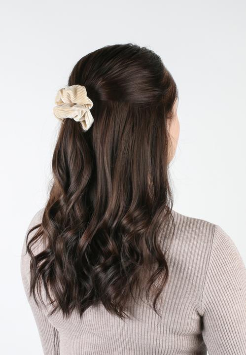Immagine prodotto Trisa Moda Manchester Scrunchy Nero, Marrone, Beige 3 pezzi. (Elastico per capelli)