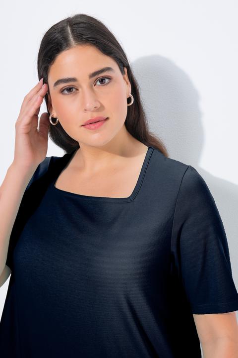 Produktbild Ulla Popken T-Shirt, A-Linie, Carré-Ausschnitt, Halbarm (62)