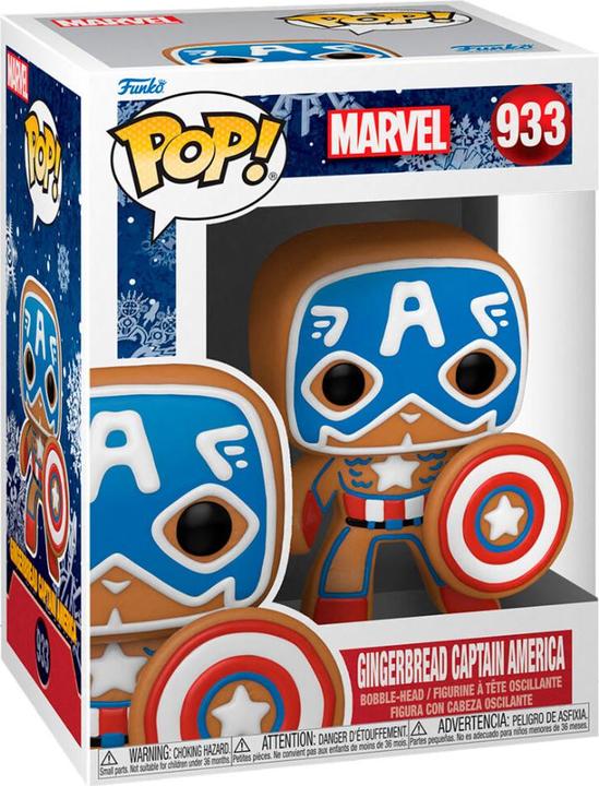 Actual product image Funko POP! - Marvel Holiday: Gingerbread Captain America