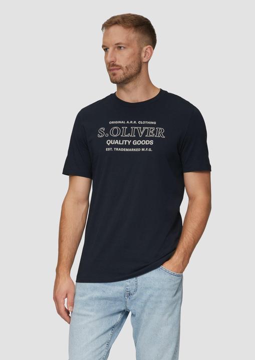 Actual product image S.Oliver T-Shirt T-Shirt mit Logo-Motiven aus reiner Baumwolle (S)