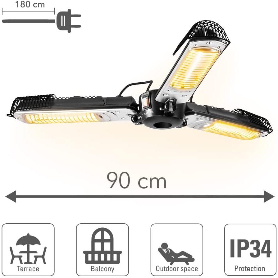 Thumbnail - Trotec Halogen infrared heater Umbrella IR 2005 SC, Name: Umbrella IR 2005 SC, Power (W): 2000, Heat, Heizstrahler