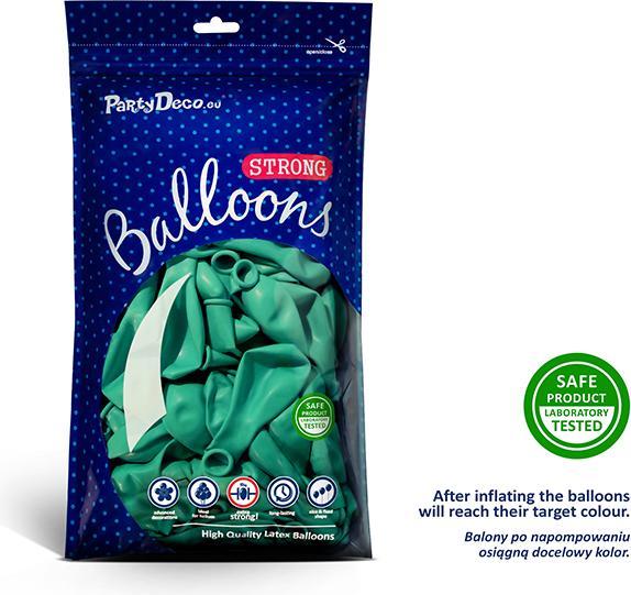 Actual product image Partydeco Strong Balloons 27cm, Pastel Aquamarine (1 pkt / 100 pc.) (100 x)