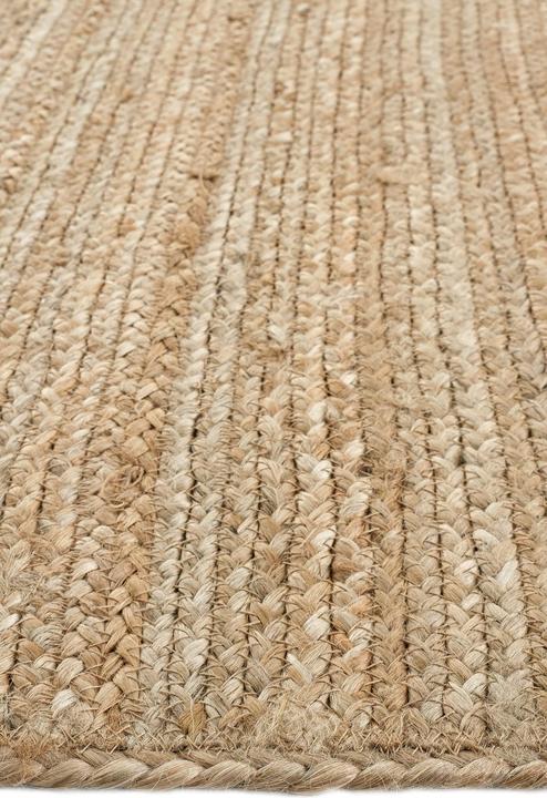 Actual product image Conceptum Hypnose Carl 100% JUTE Rectangular Oak|Beige Jute Underside Knitting Pattern Handmade Weaving (80 x 150 cm)