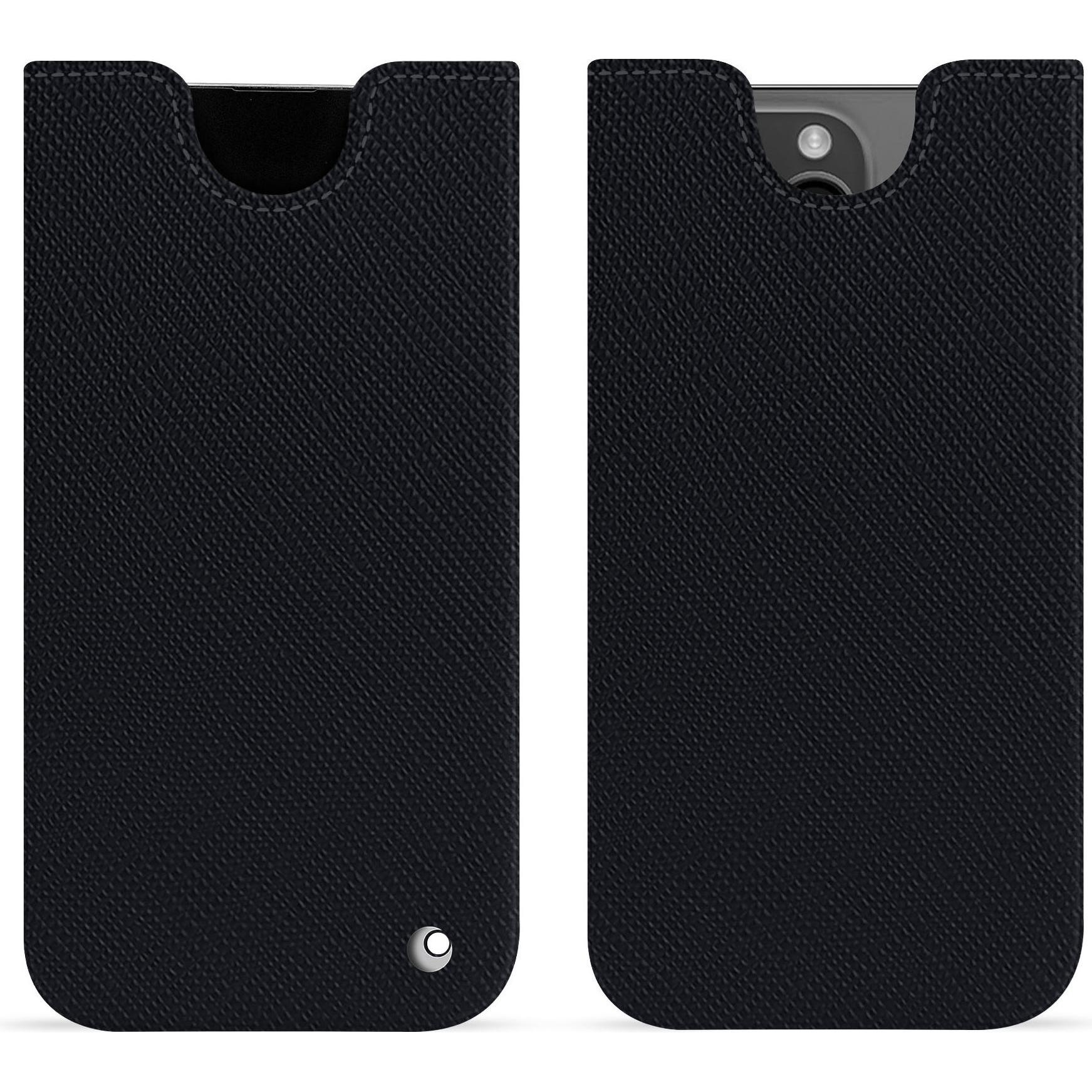 Noreve Lederschutzhülle (Apple iPhone 15 Pro Max), Smartphone Hülle, Schwarz