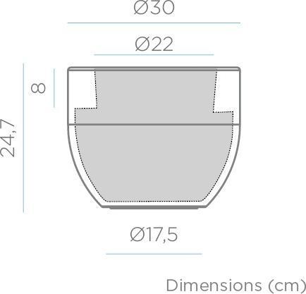 Produktbild Newgarden AZALEA 40 Blumentopf, Kübel gross rund ø40x33cm bronze 20L mit Wasserspeicher outdoor