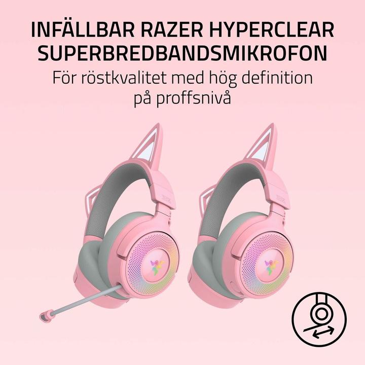 Actual product image Razer Kraken Kitty V3 Pro - Quartz (Wireless)