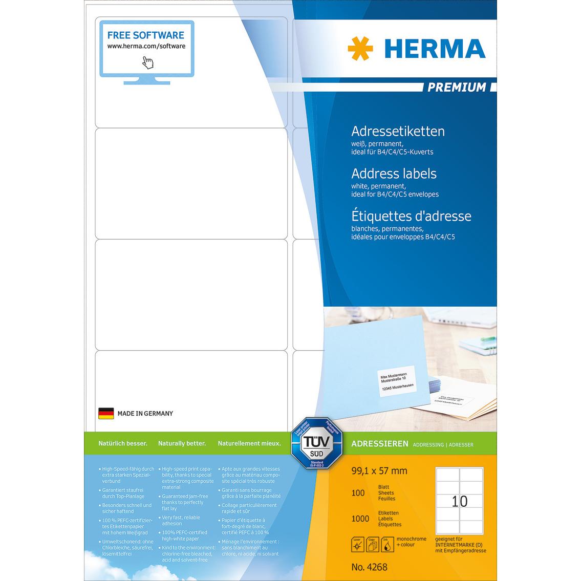 Herma, Etiketten, Adressetiketten