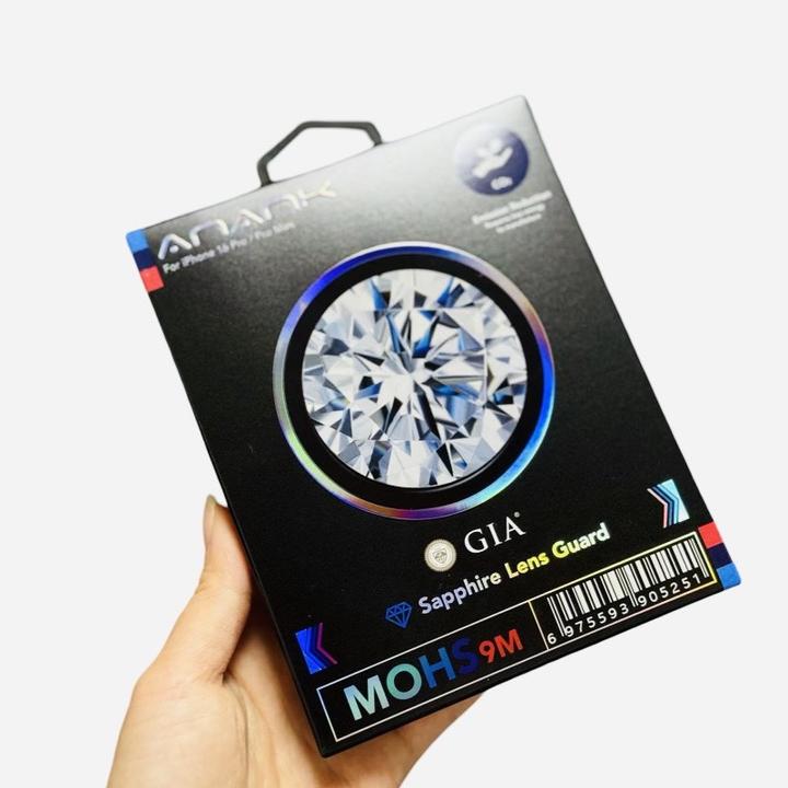 Produktbild Anank iPhone 16 Pro / 16 Pro Max - Rückkamera Panzerglas - Safir-Material mit GIA Zertifikat, Geflam (1 Stk., Apple iPhone 16 Pro, Apple iPhone 16 Pro Max)