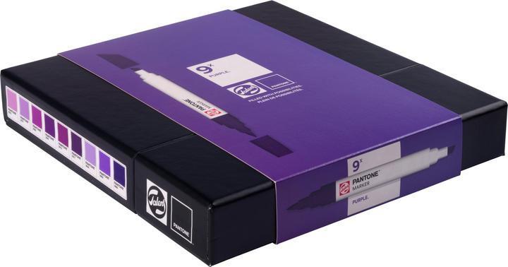Image du produit Talens Pantone Marker Set 9x Violett, Strichstärke: Keine (9x)
