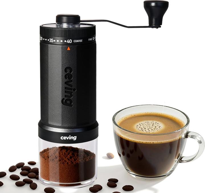 ‎Ceving Manuelle Kaffeemühle mit 40 Mahlstufen, Modell Mega