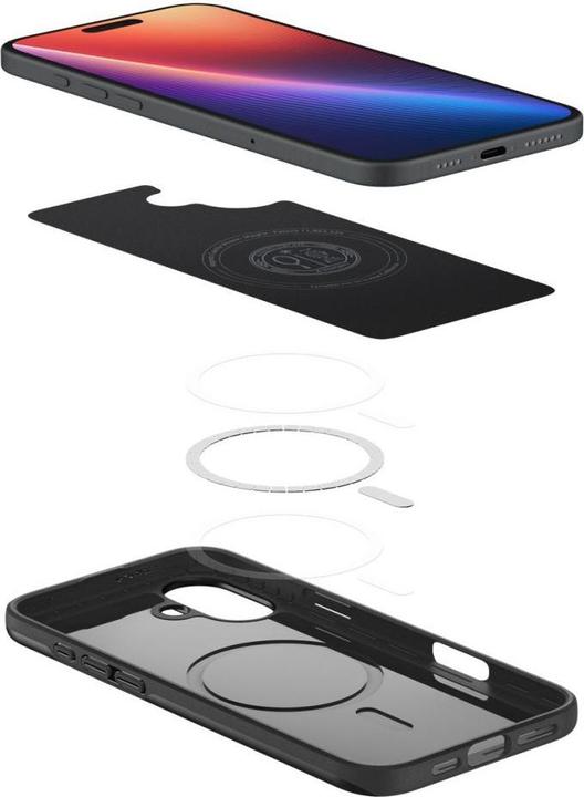Produktbild Spigen Thin Fit Mag iPhone 16 Plus Magsafe czarny/black ACS08060 (Apple iPhone 16 Plus)